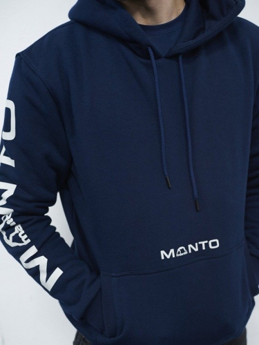 Толстовка MANTO Hoodie Hybrid Navy Blue де купити
