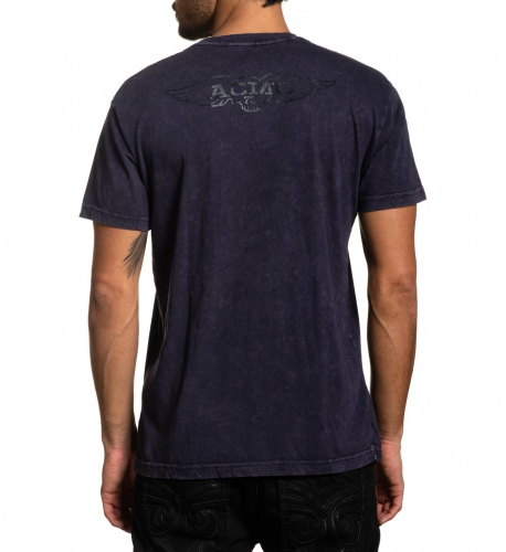 Футболка Affliction Speed Crew SS Tee Purple Lava Wash ціна