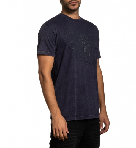 Футболка Affliction Speed Crew SS Tee Purple Lava Wash купити