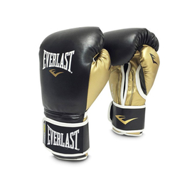 Боксерские перчатки Everlast Powerlock Training Gloves Black Gold