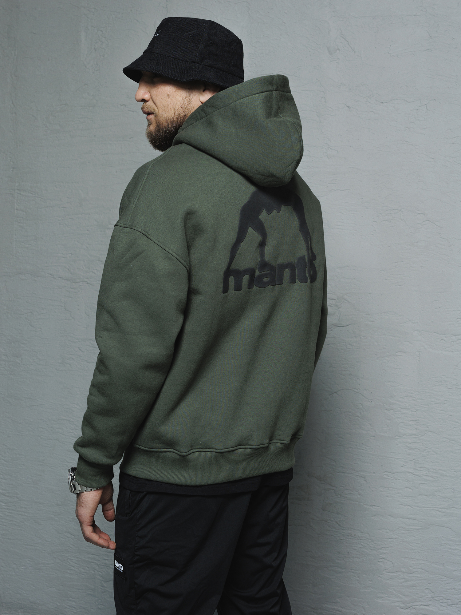 Hoodie MANTO Hoodie Label Oversize Khaki price