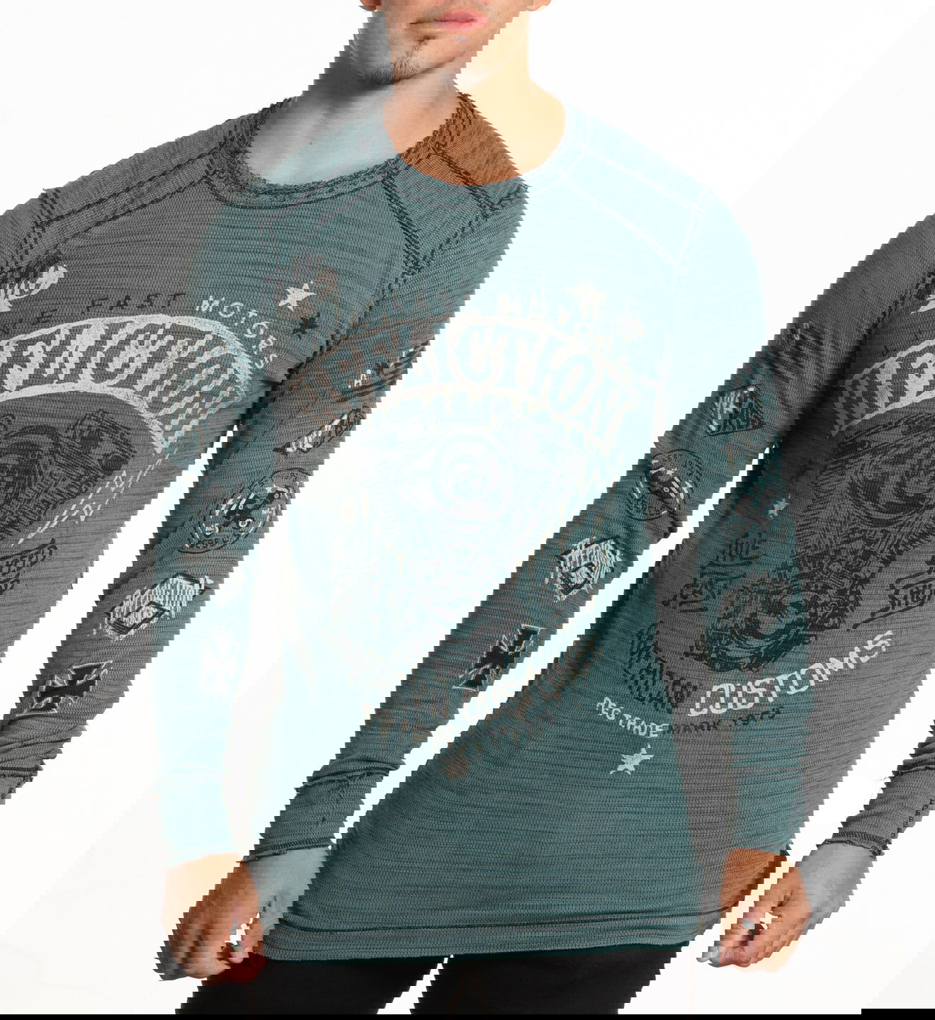 Двусторонний лонгслив Afflcition Over Exposure Black Trellis купить