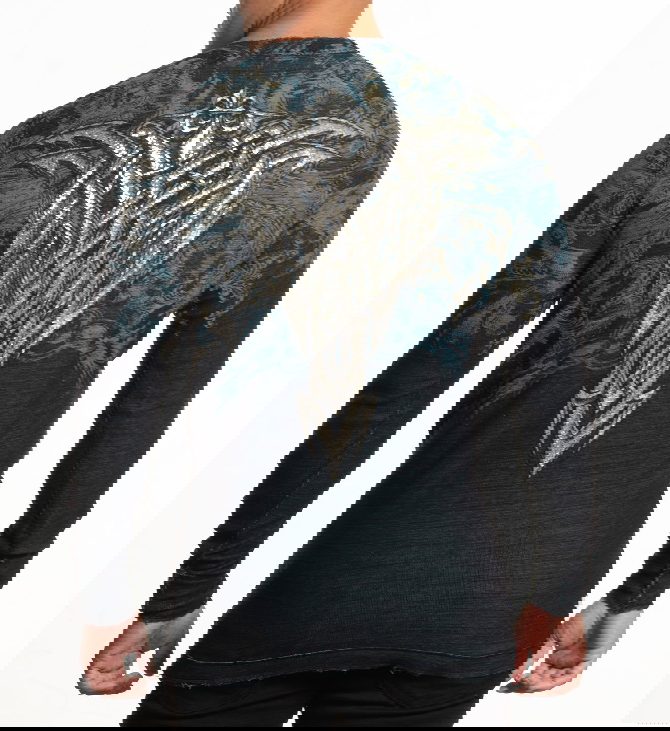 Двусторонний лонгслив Afflcition Over Exposure Black Trellis фото