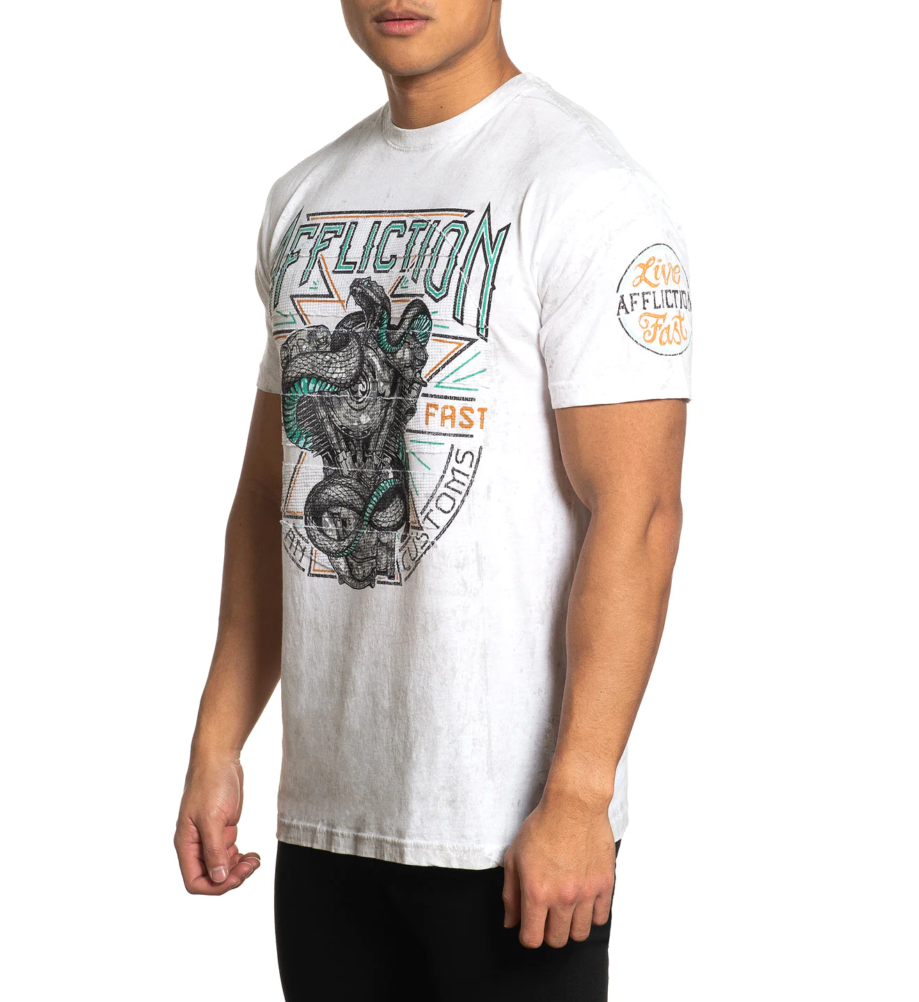 Футболка Affliction AC Ironsmith Tee White цена