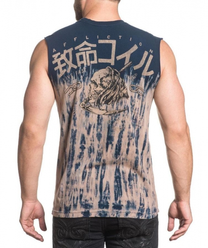 Безрукавка Affliction Mortal Coil Vintage Blue купити