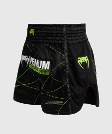 Тайськие шорты Venum Training Camp 4.0 Muay Thai Shorts - Black/Neon Green купить