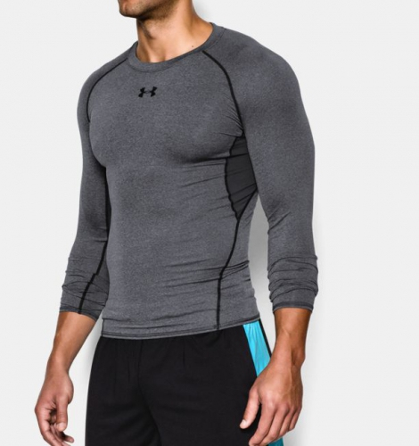 Компресійна футболка Under Armour HeatGear Compression Long Sleeve Carbon купити