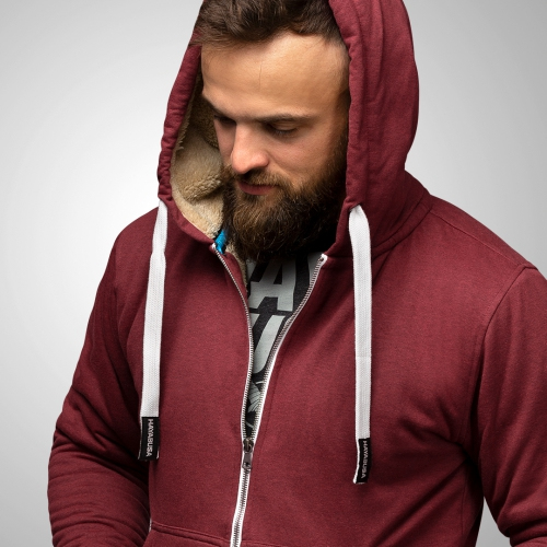 Hayabusa Heavyweight Zip Hoodie - Arctic - Burgundy photo