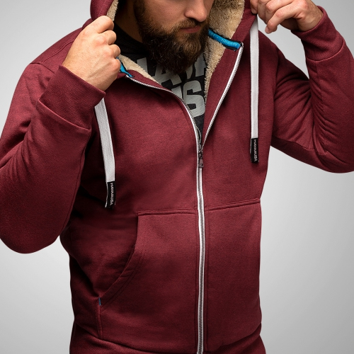 Hayabusa Heavyweight Zip Hoodie - Arctic - Burgundy size