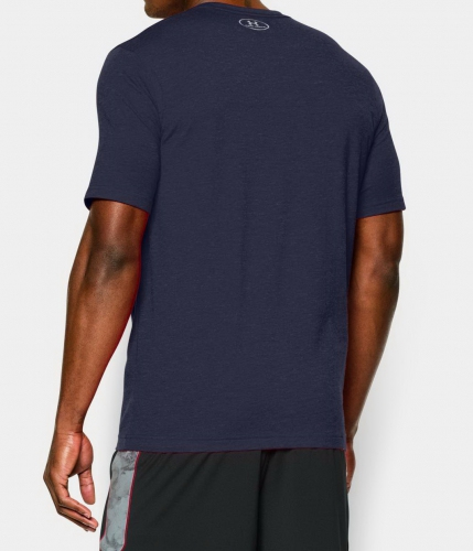 Футболка Under Armour Charged Cotton Left Chest Lockup Navy купити
