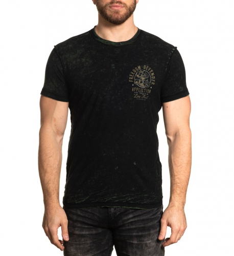 Футболка Affliction Skull Ranger Reversible Green Black купити