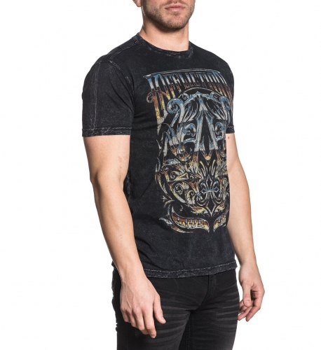 Affliction A Frame Chrome SS Tee Black T-shirt photo