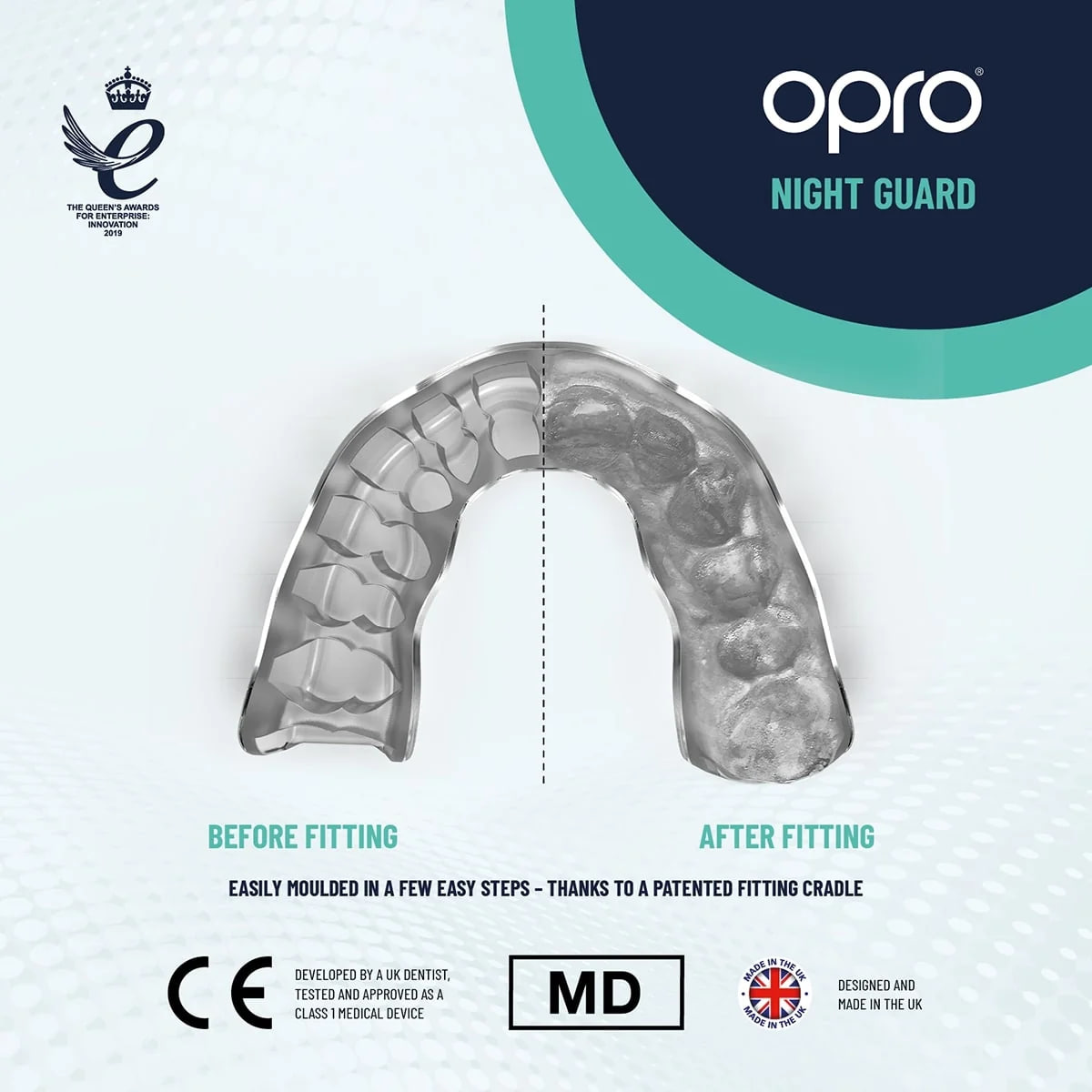 Капа від бруксизму OPRO Night Guard Clear фото
