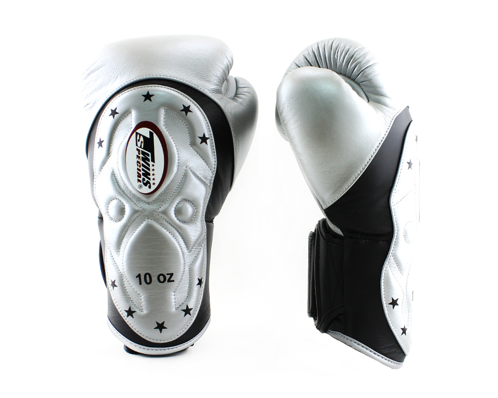 Boxing gloves Twins Velcro Extra Design BGVL6-MK Black Silver buy