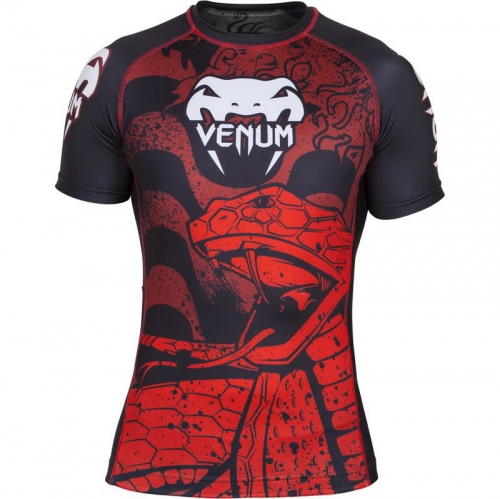 Venum Crimson Viper Rashguard Short Sleeves Black Red size