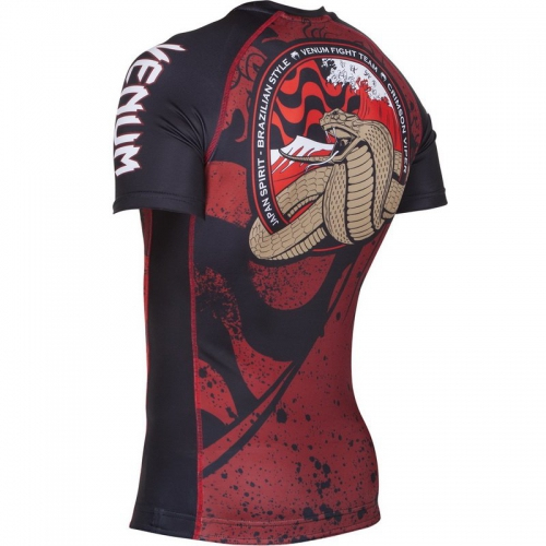 Venum Crimson Viper Rashguard Short Sleeves Black Red original