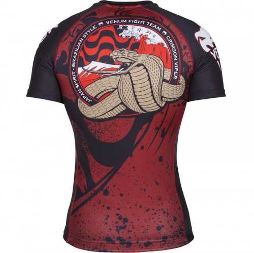 Venum Crimson Viper Rashguard Short Sleeves Black Red where to buy