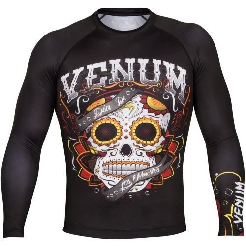 Рашгард Venum Santa Muerte 2.0 Rashguard Long Sleeves Black купить