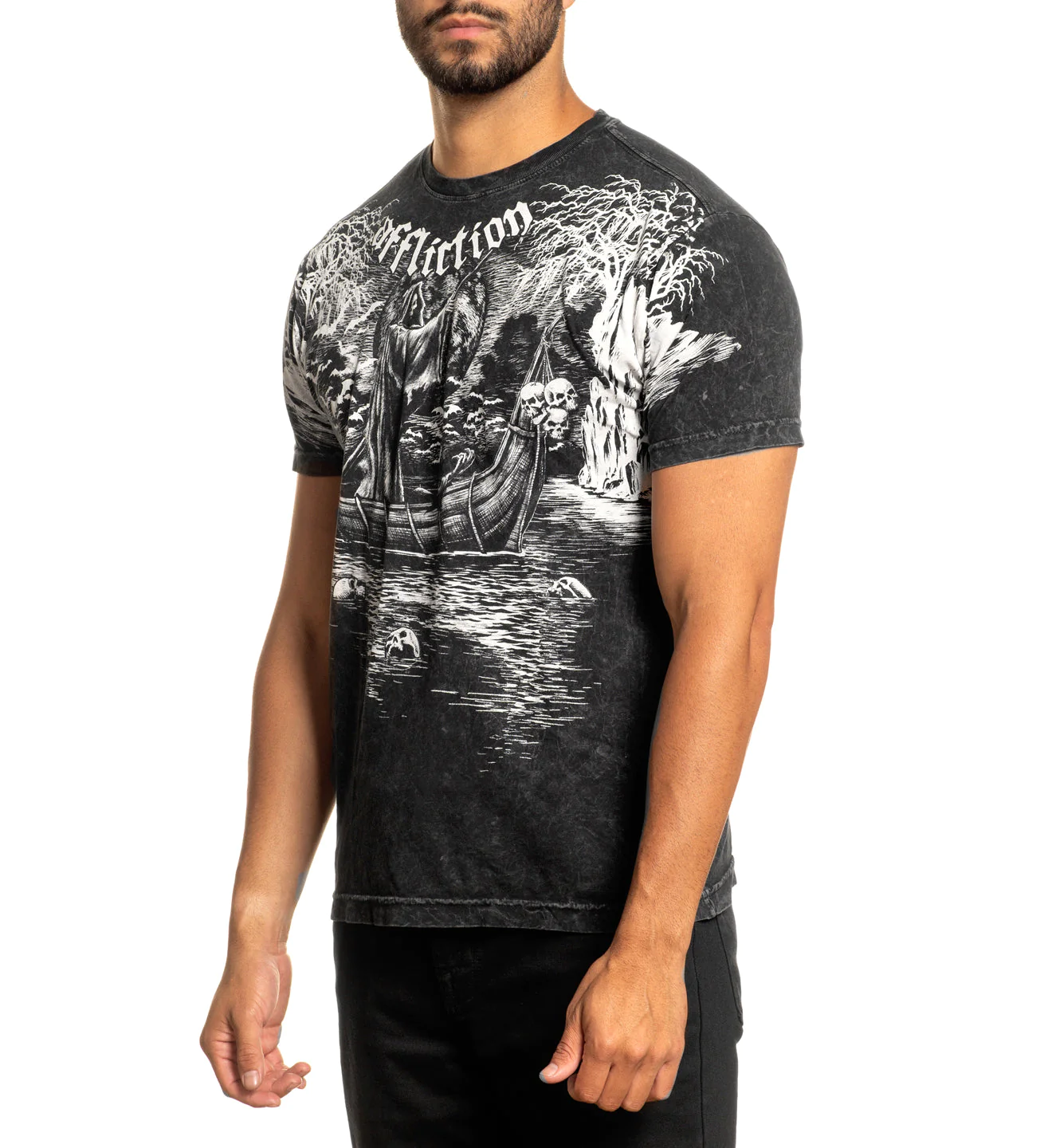 Affliction River Styx Black Lava Wash T-shirt price
