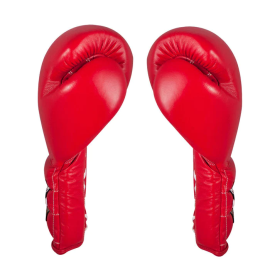 Cleto Reyes Leather Training Gloves with Lace Red, Photo No. 2