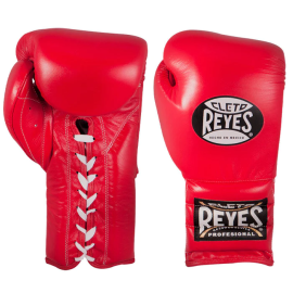 Cleto Reyes Leather Training Gloves with Lace Red