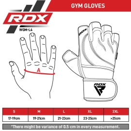 Перчатки для спортзала RDX L4 Open Finger Weightlifting Gym Gloves Grey, Фото № 6