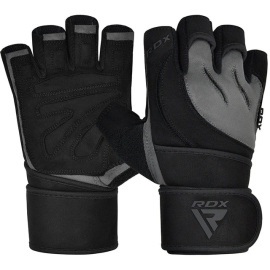 Рукавички для спортзалу RDX L4 Open Finger Weightlifting Gym Gloves Grey