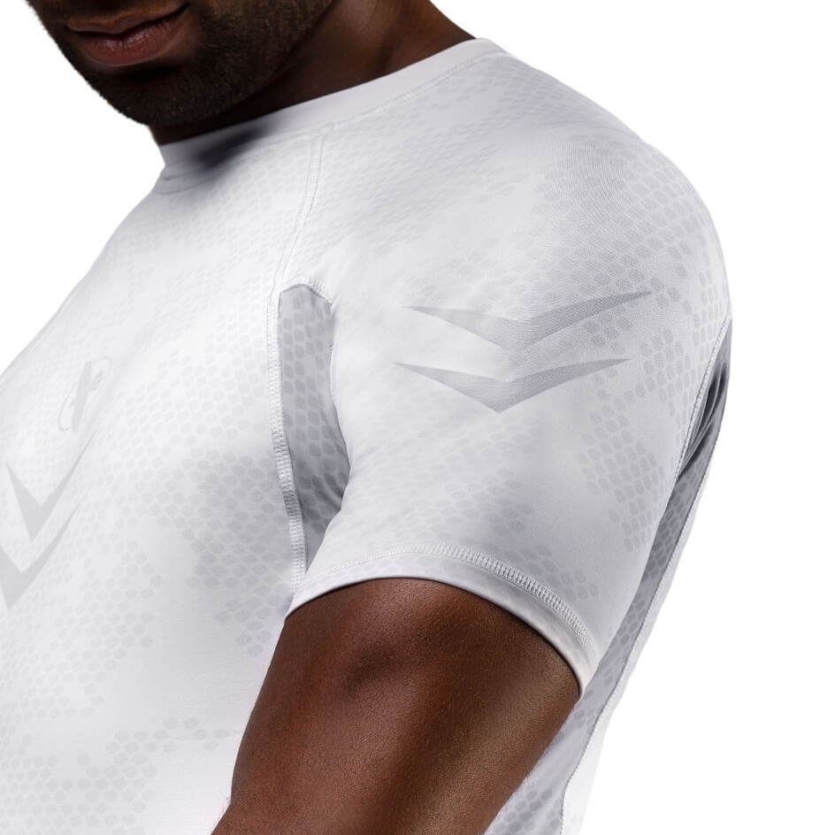 Hayabusa Arrow Ranked White short sleeve rashguard original