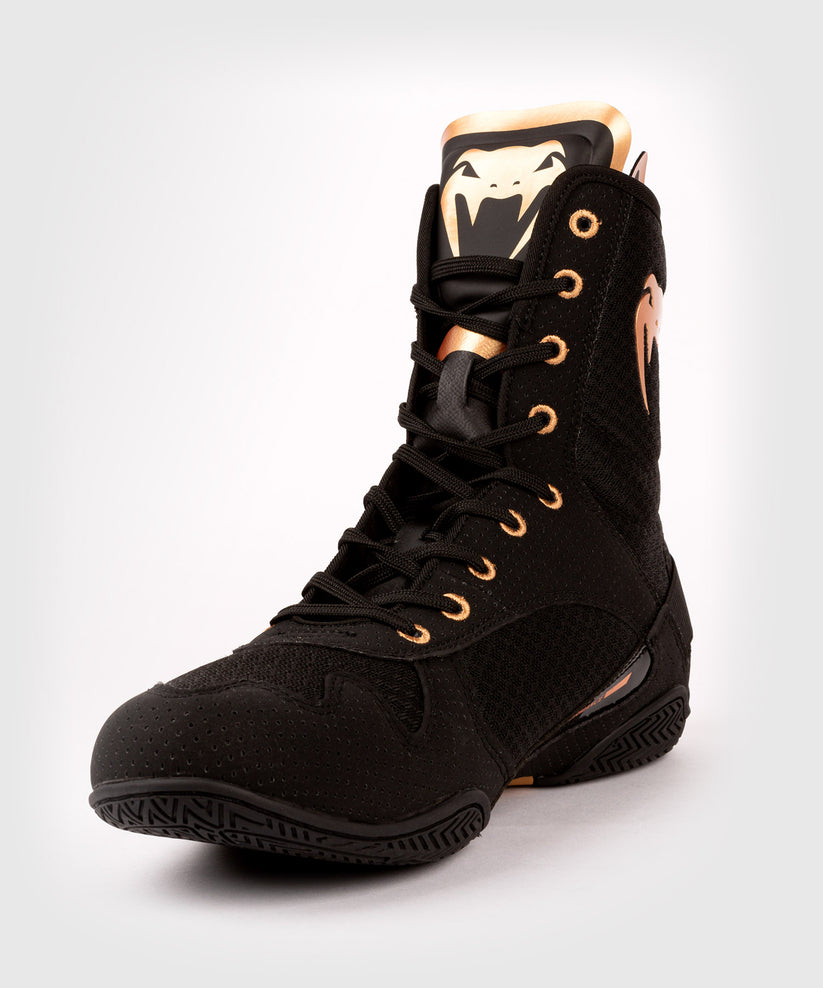 Боксерки Venum Elite Boxing Shoes Black Bronze цена