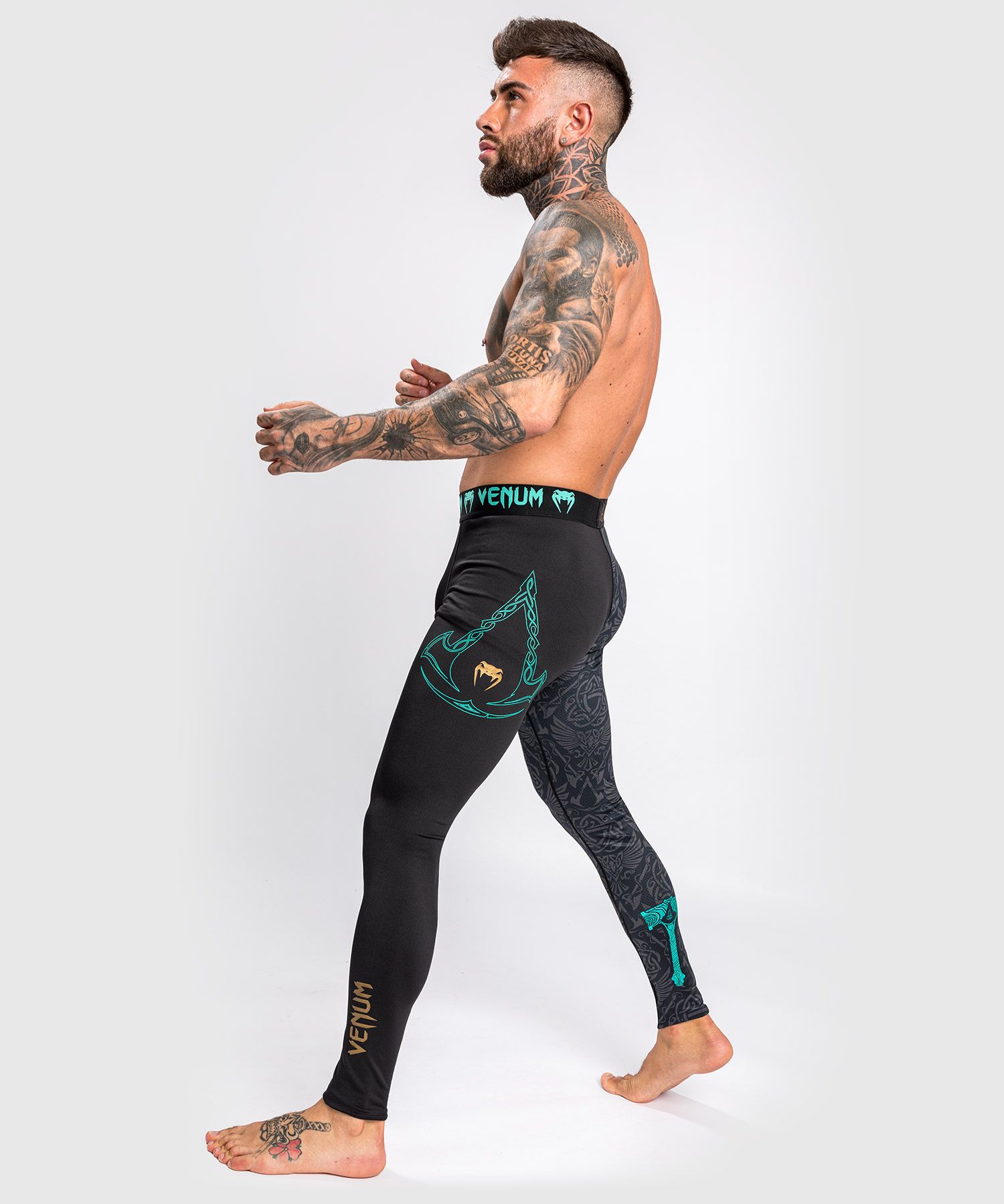 Компрессионные штаны Venum Assassins Creed Reloaded Spats Black цена