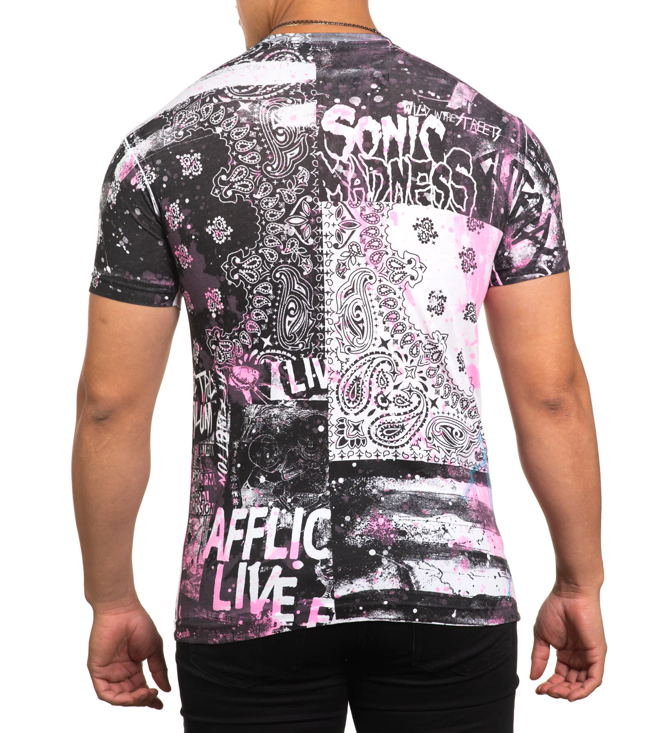 Футболка Affliction Gutterpop A25826 White Multi купити