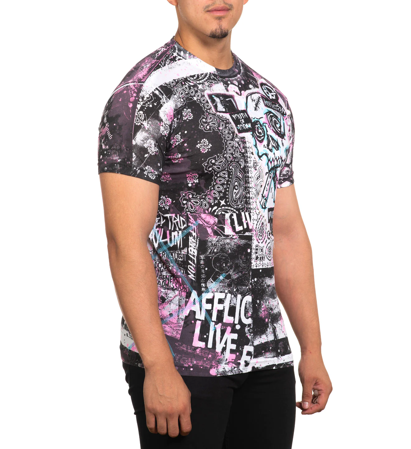 Футболка Affliction Gutterpop A25826 White Multi ціна