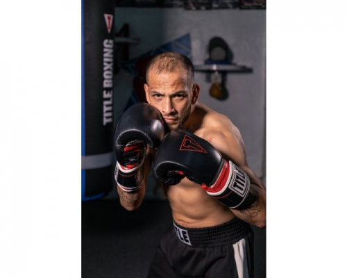 Боксерські рукавиці Title GEL E-Series Training Gloves Black White розмір