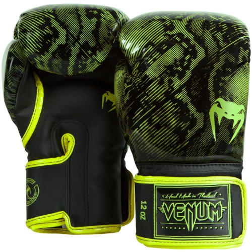 Боксерские перчатки Venum Fusion Boxing Gloves Neo Yellow Black купить