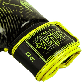 Боксерские перчатки Venum Fusion Boxing Gloves Neo Yellow Black, Фото № 4