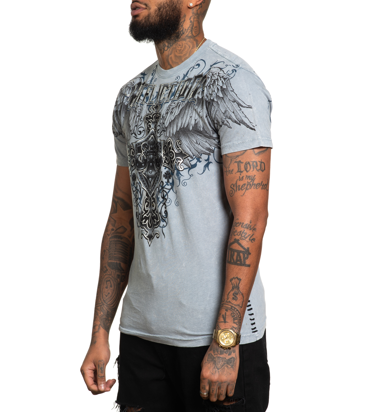 Affliction Lost World A26001 Shortsleeve Tee  photo