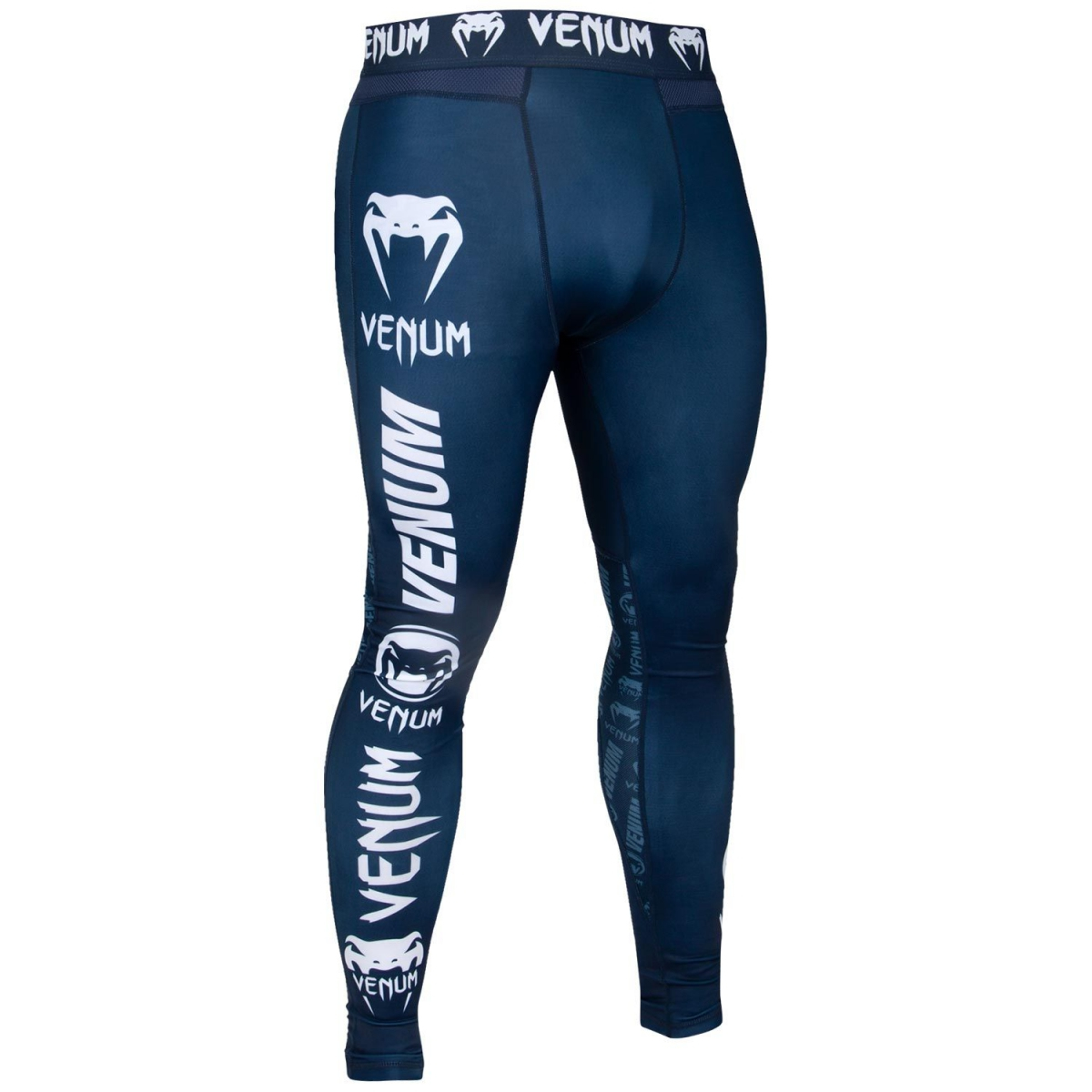 Компрессионные штаны Venum Logos Tights Navy Blue White