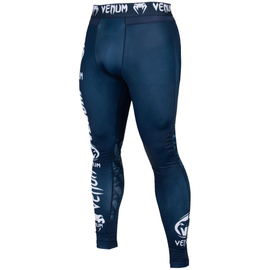 Компрессионные штаны Venum Logos Tights Navy Blue White, Фото № 3