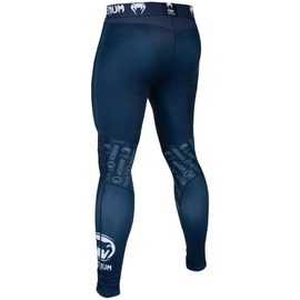 Компрессионные штаны Venum Logos Tights Navy Blue White, Фото № 2