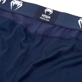 Компрессионные штаны Venum Logos Tights Navy Blue White, Фото № 5