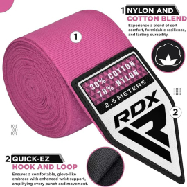 RDX Boxing Hand Wraps 2.5 Metter Pink buy