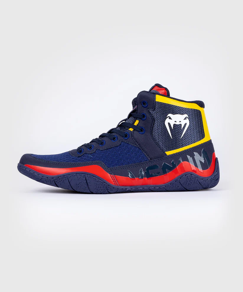 Борцовки Venum Elite Wrestling Shoes Blue Yellow цена