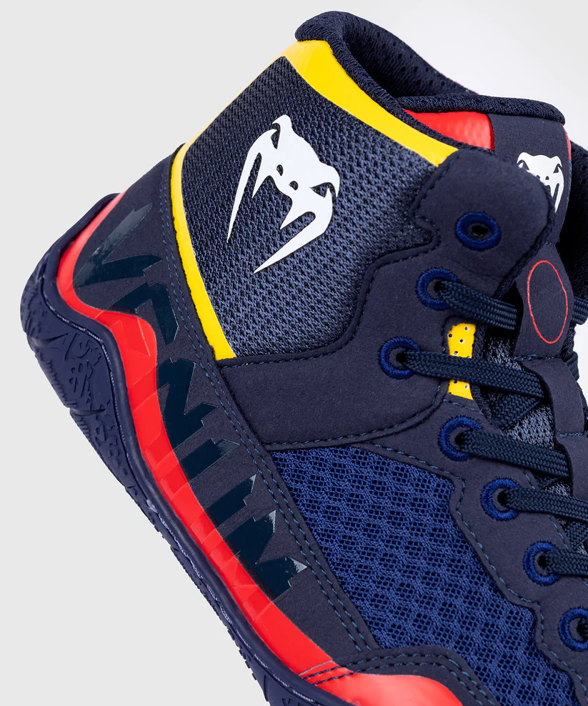 Борцовки Venum Elite Wrestling Shoes Blue Yellow где купить