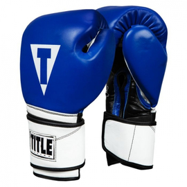 Боксерские перчатки Title Premium Leather Performance Training Gloves Blue, Фото № 2