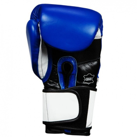 Боксерские перчатки Title Premium Leather Performance Training Gloves Blue, Фото № 3