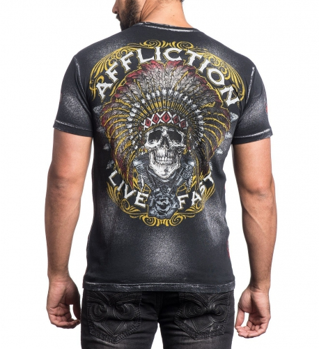 Футболка Affliction Ac Wartorn T-Shirt Black купити