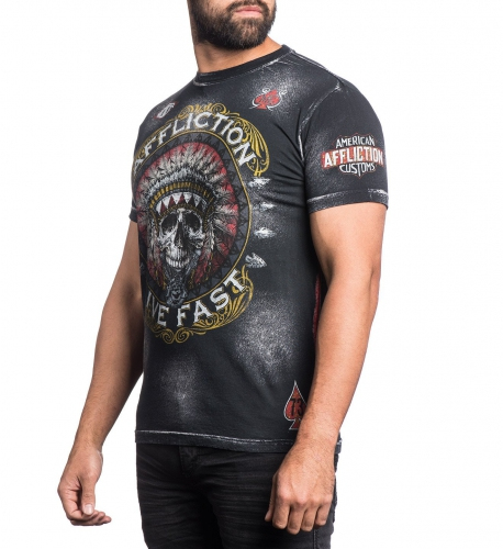 Футболка Affliction Ac Wartorn T-Shirt Black фото