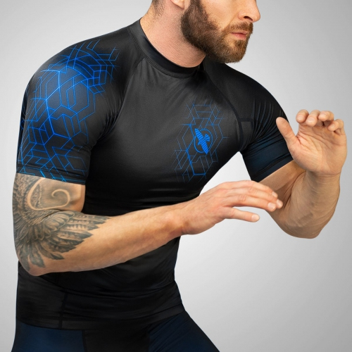 Hayabusa Geo Short Sleeve Rashguard Blue photo