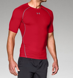Компрессионная футболка Under Armour HeatGear® Armour Short Sleeve Compression Shirt Red, Фото № 3