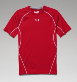 Компресійна футболка Under Armour HeatGear® Armour Short Sleeve Compression Shirt Red, Фото № 4